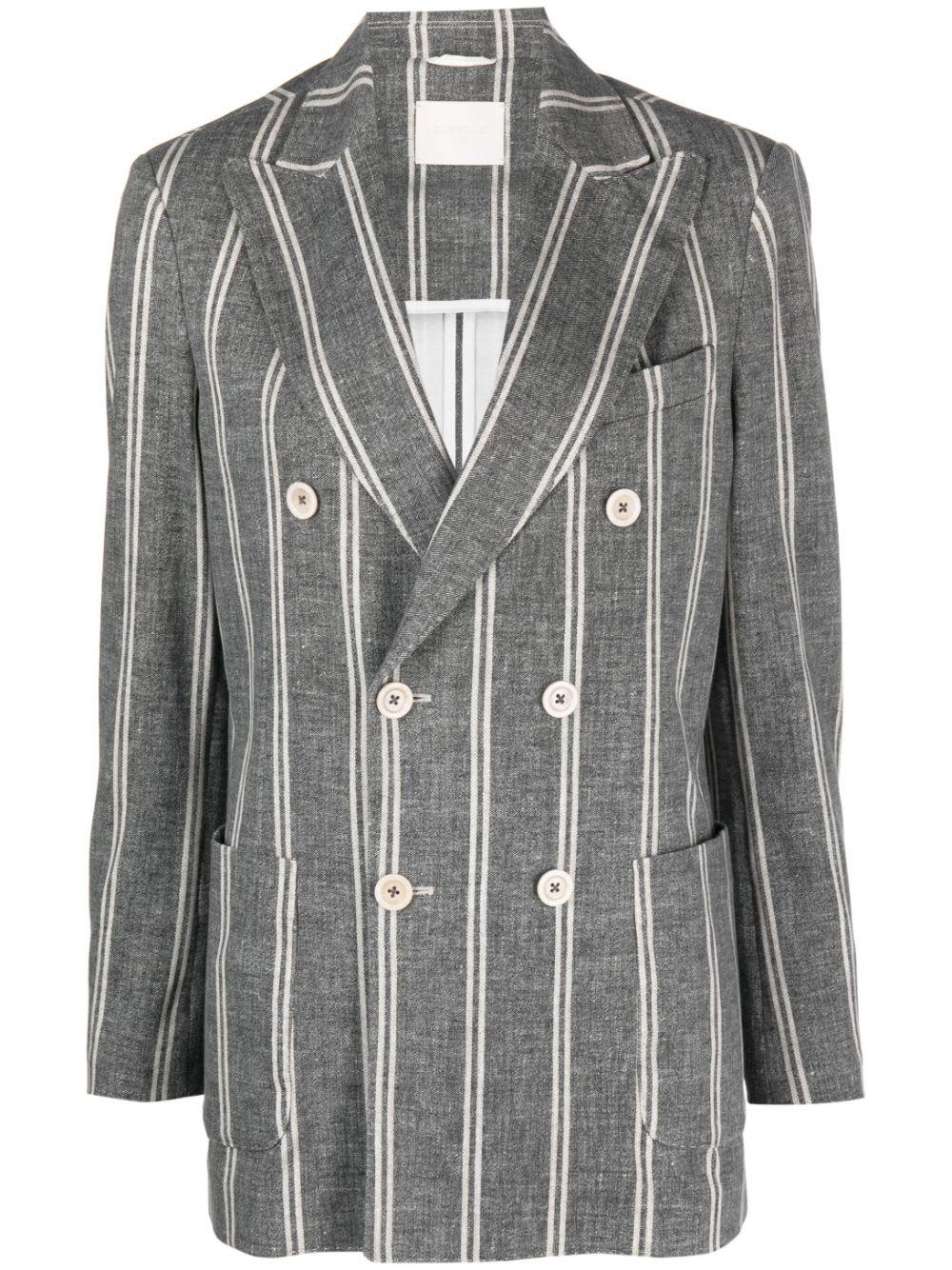 circolo 1901 striped double-breasted jacket