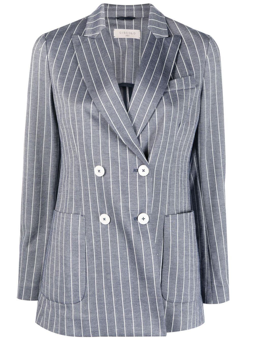 circolo 1901 striped double-breasted jacket
