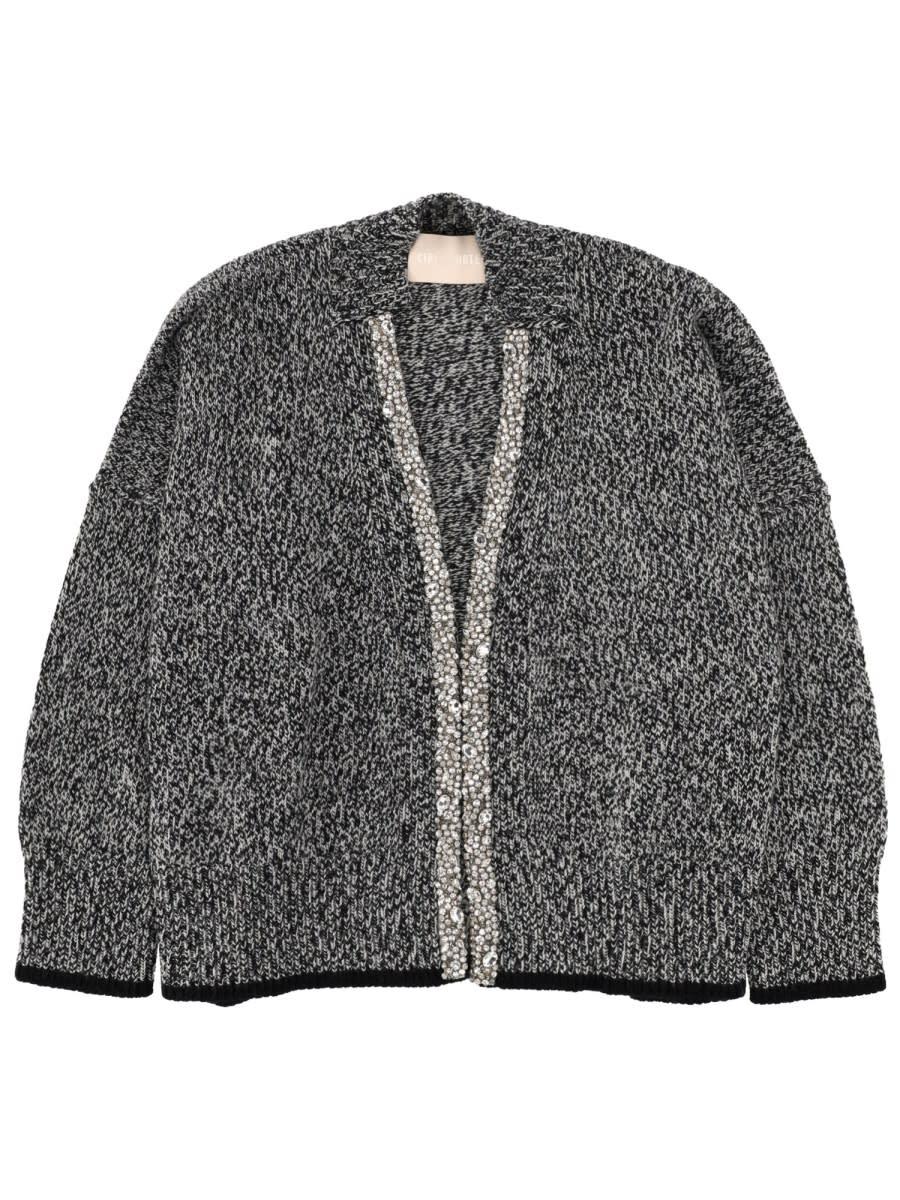 circus hotel cardigan with mouliné workmanship