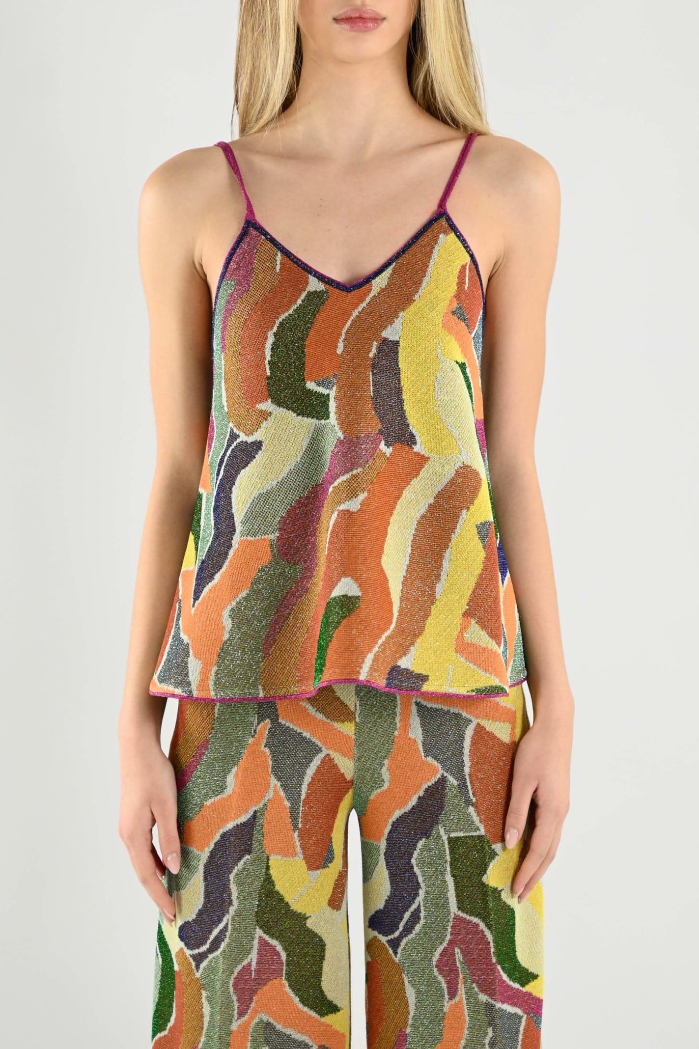 circus hotel top jacquard lurex