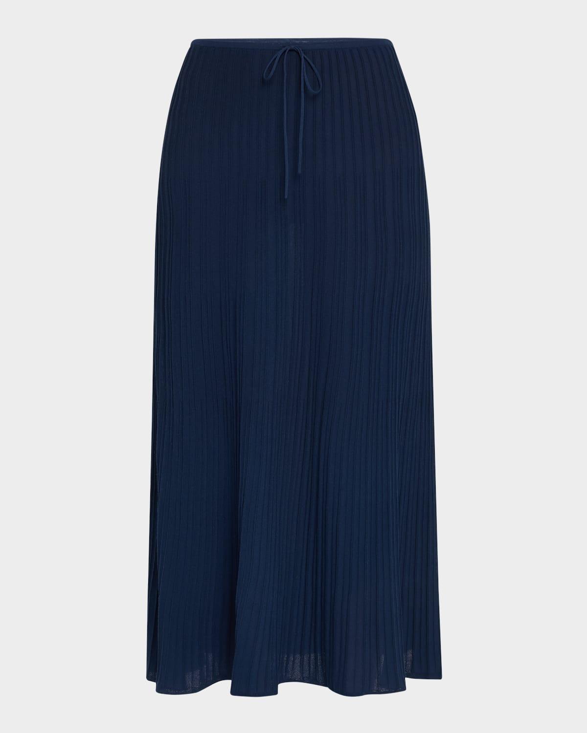 citara ribbed midi skirt