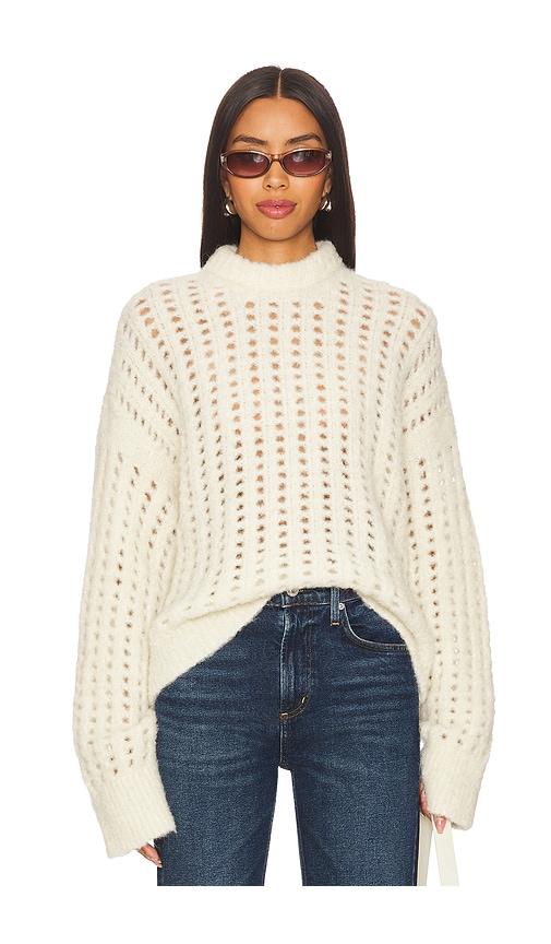 citizens of humanity ailani crewneck sweater in cream.