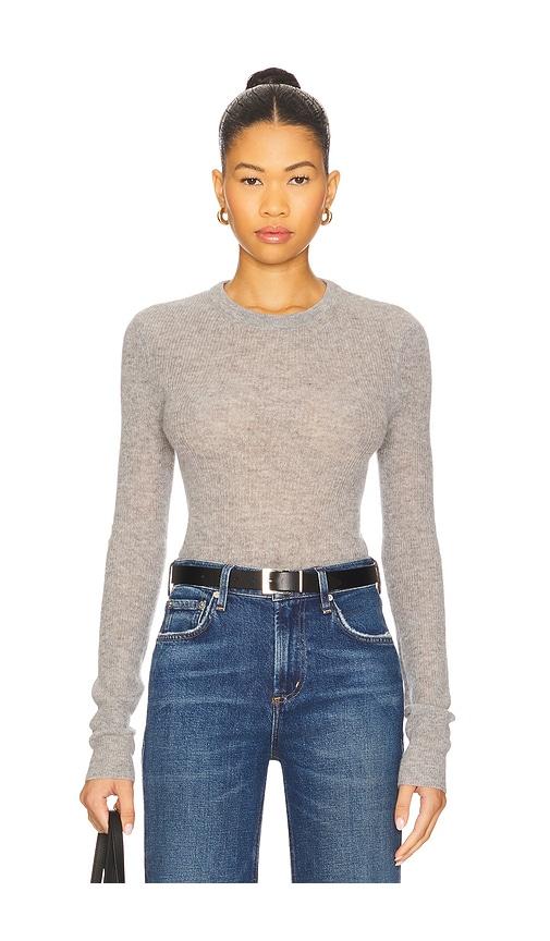 citizens of humanity alessia crewneck sweater in grey.