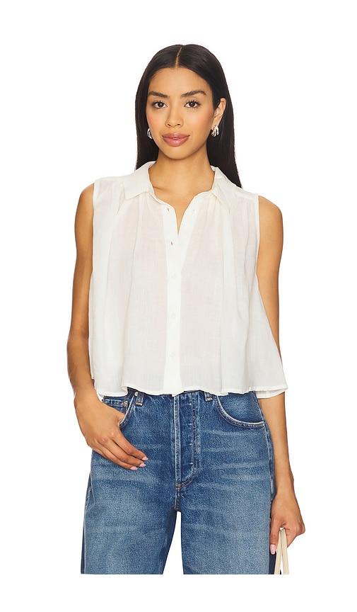citizens of humanity ambrose sleeveless top in ivory.