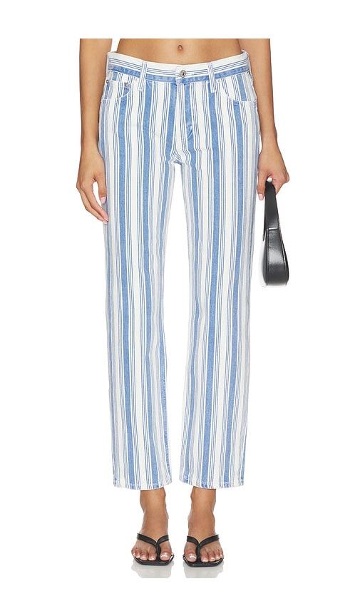 citizens of humanity anissa straight leg jeans in blue.