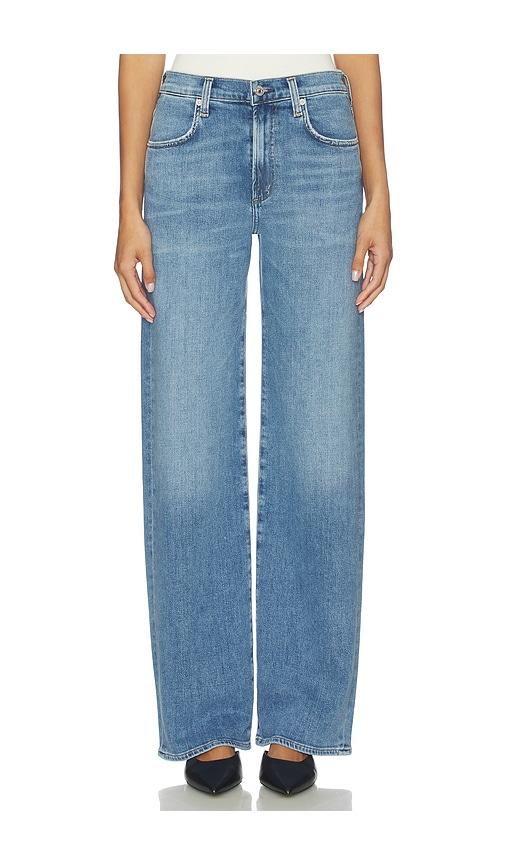 citizens of humanity annina straight leg jeans in blue.