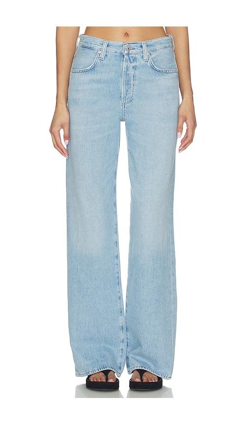 citizens of humanity annina straight leg jeans in blue.