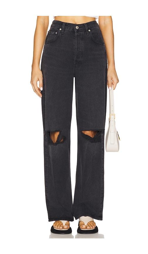 citizens of humanity ayla baggy jeans in black.