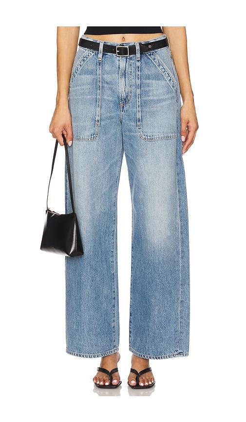 citizens of humanity ayla baggy jeans in blue.