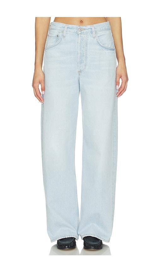 citizens of humanity ayla baggy jeans in blue.