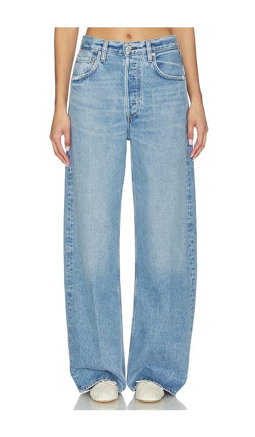 citizens of humanity ayla baggy jeans in blue.