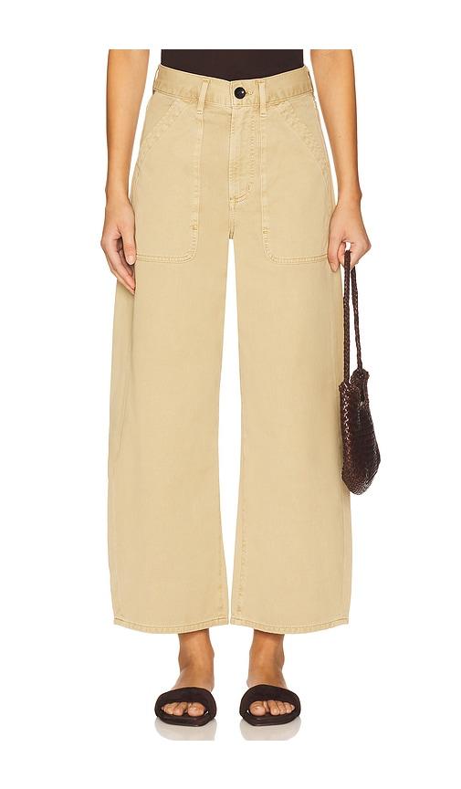 citizens of humanity ayla cargo crop in beige.