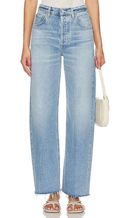 citizens of humanity ayla split hem jeans in denim-medium.