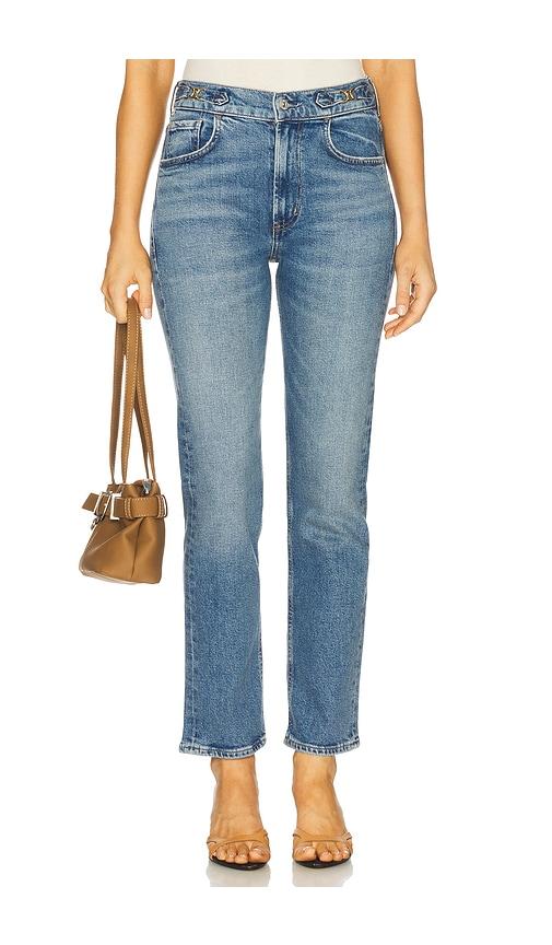 citizens of humanity blaine vintage straight jeans in blue.