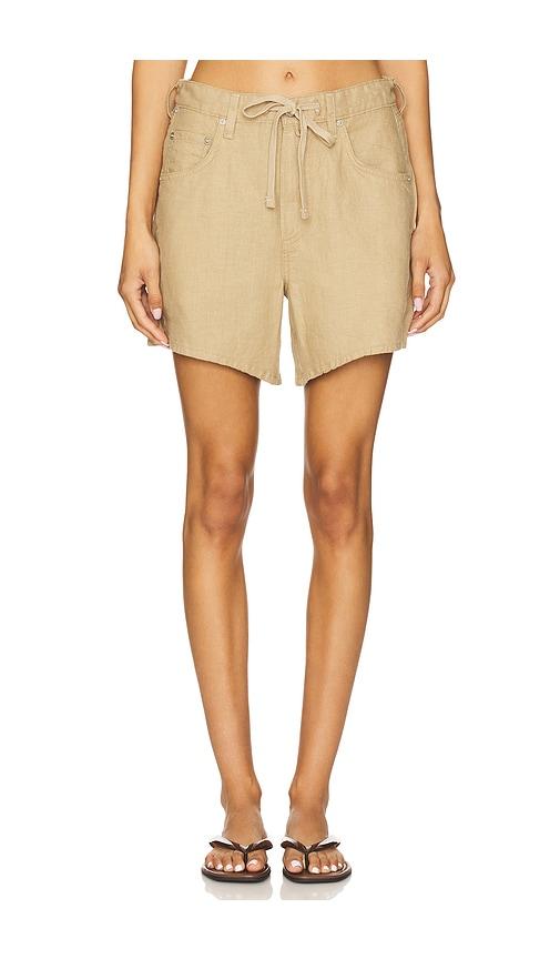 citizens of humanity brynn drawstring short in tan.