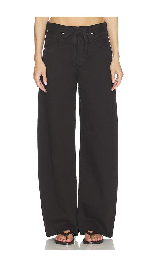 citizens of humanity brynn drawstring trouser in black.