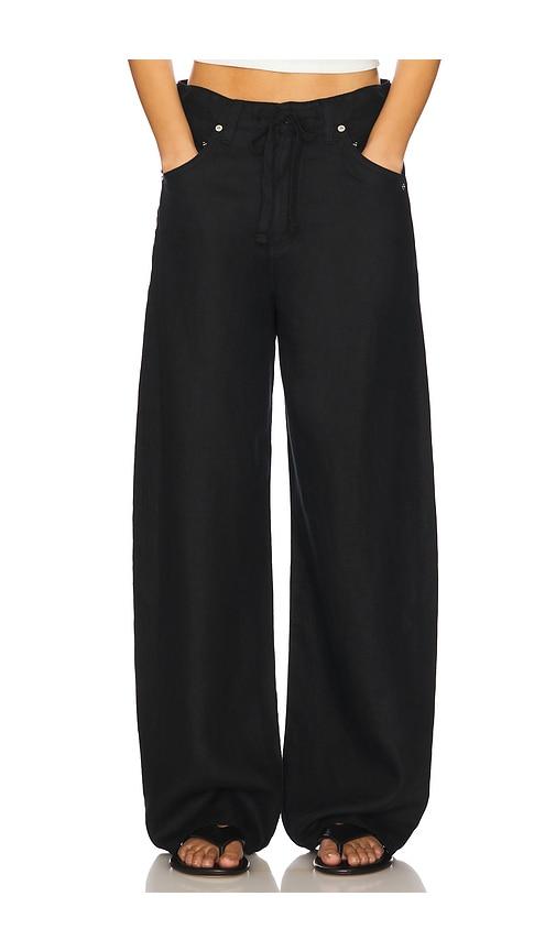 citizens of humanity brynn drawstring trouser in black.