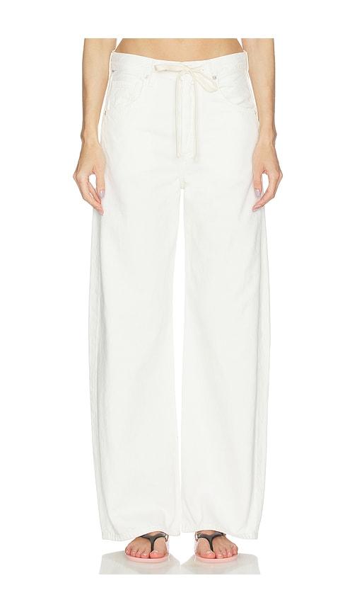citizens of humanity brynn drawstring trouser in ivory.