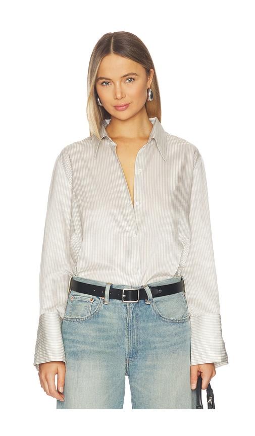 citizens of humanity camilia shirt in tan.