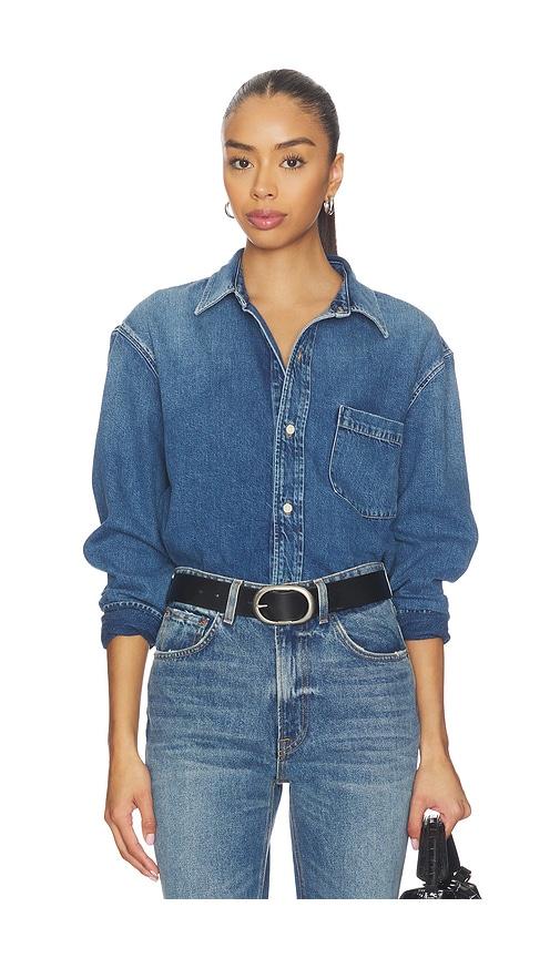 citizens of humanity carter shirt in blue.