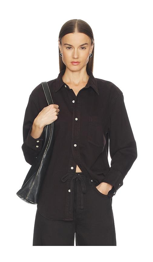 citizens of humanity carter shirt in chocolate.