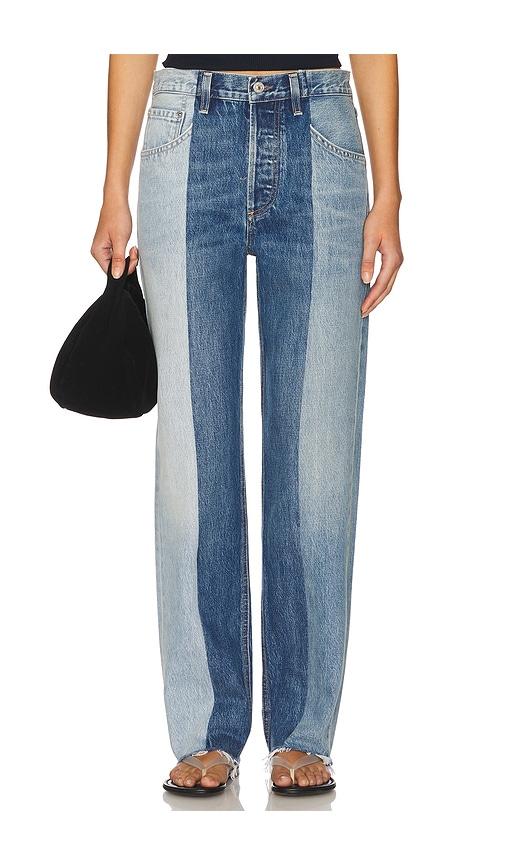 citizens of humanity dahlia straight jeans in blue.
