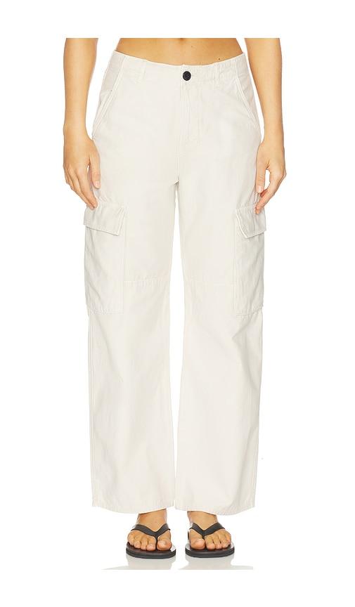 citizens of humanity esme cargo trouser in ivory.