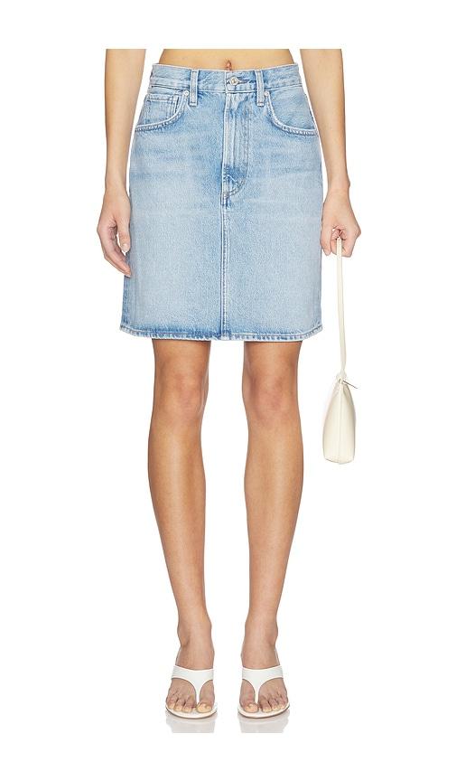 citizens of humanity etta pencil skirt in blue.