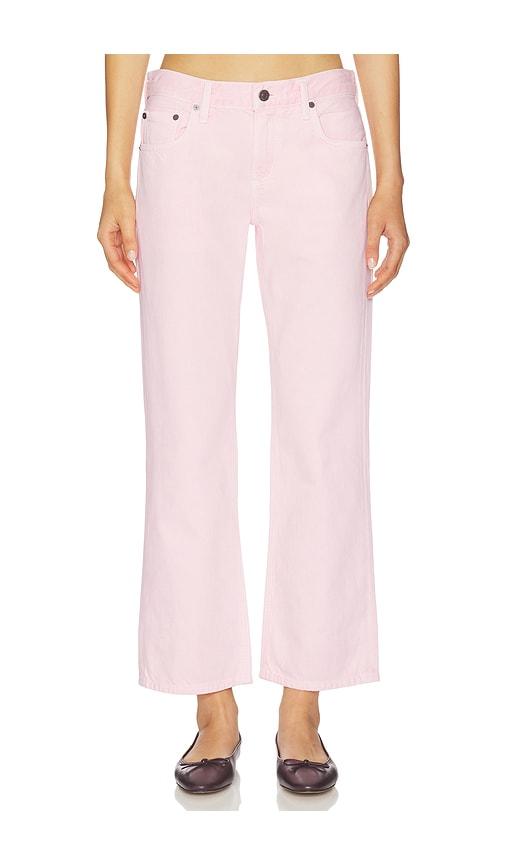 citizens of humanity faye vintage straight jeans in pink.