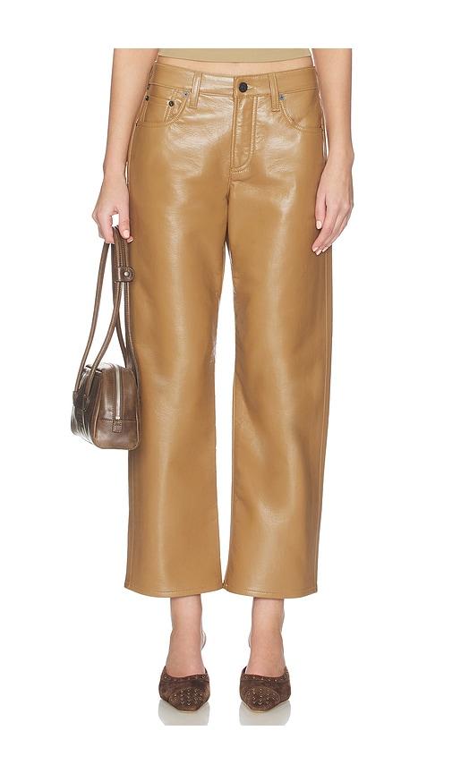 citizens of humanity faye vintage straight pants in brown.