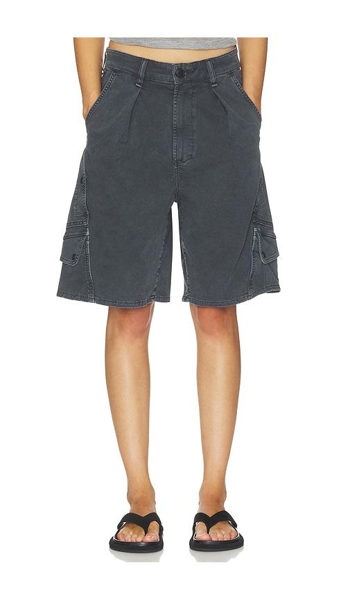 citizens of humanity flight shorts in black.