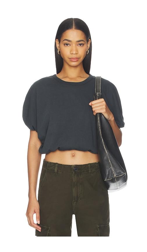 citizens of humanity gia bubble tee in black.