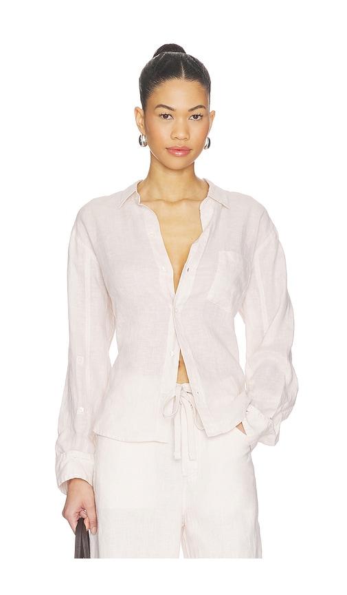citizens of humanity kayla shrunken shirt in cream.