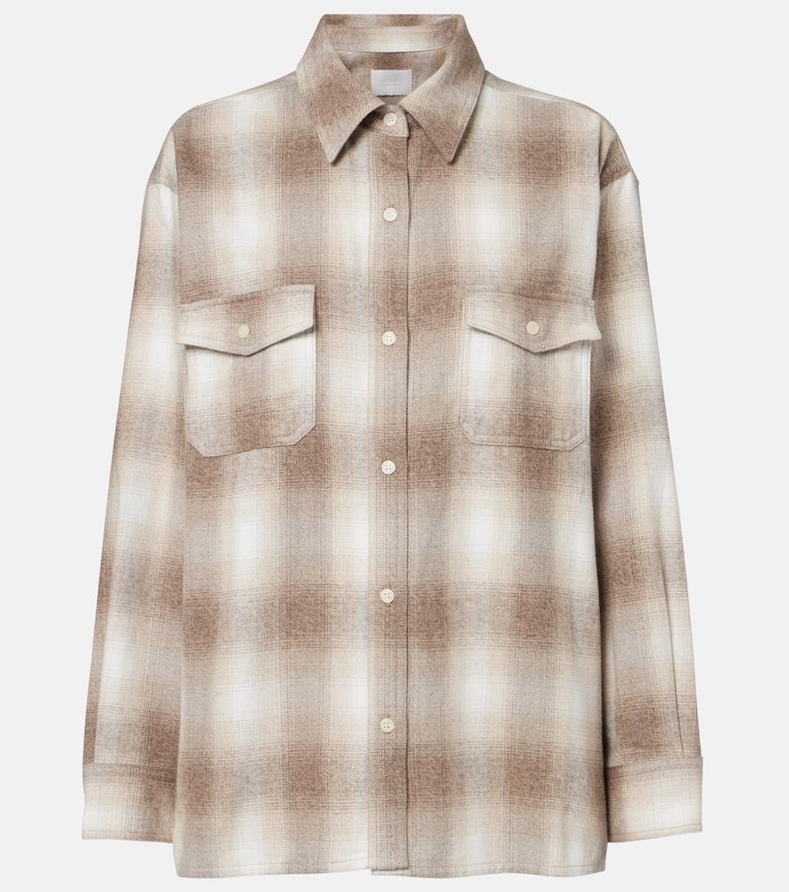 citizens of humanity kota checked cotton flannel shirt