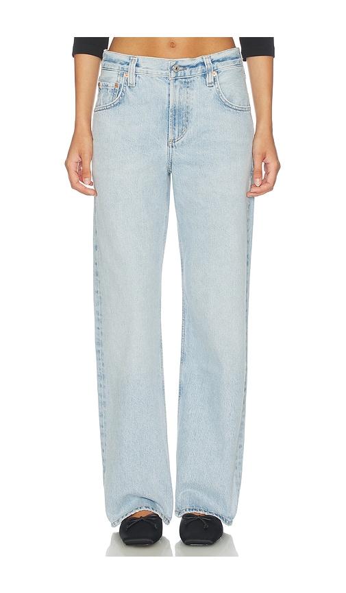 citizens of humanity lindz easy straight jeans in blue.