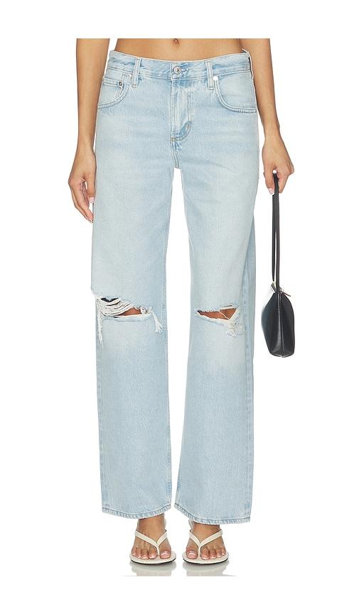 citizens of humanity lindz easy straight jeans in blue.