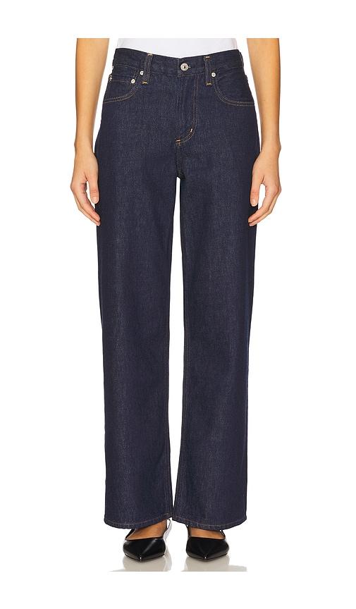 citizens of humanity lindz low rise easy straight jeans in blue.