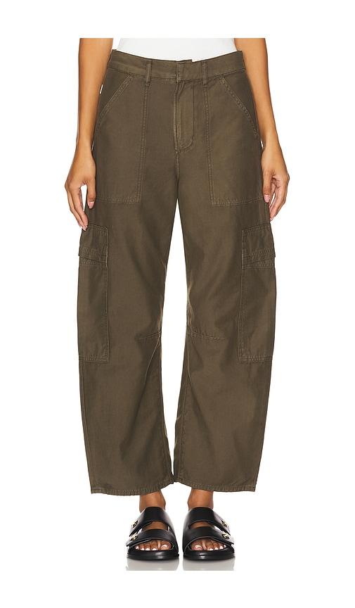 citizens of humanity marcelle cargo pant in olive.