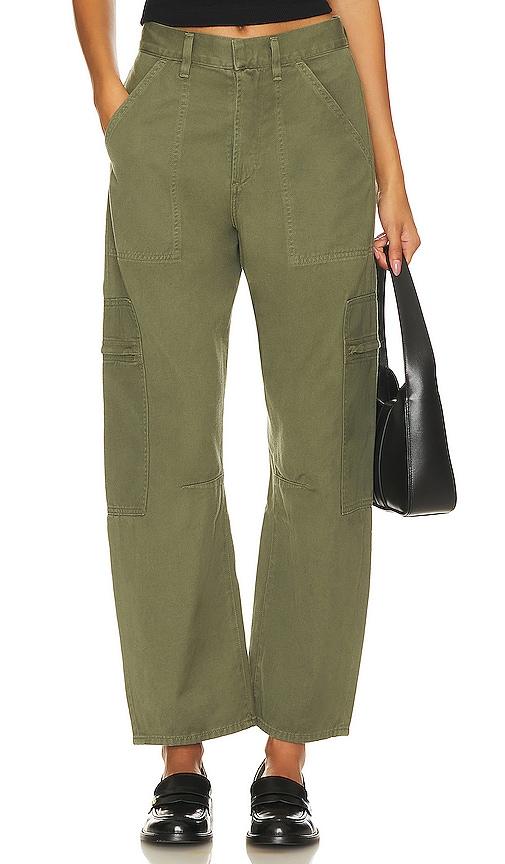 citizens of humanity marcelle low slung cargo in olive.