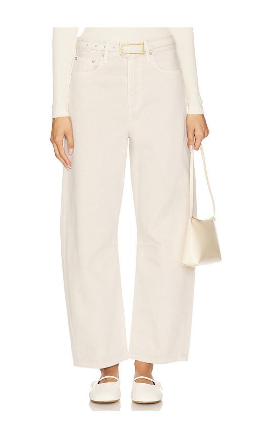 citizens of humanity miro relaxed jeans in ivory.