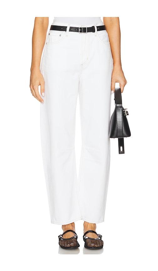 citizens of humanity miro relaxed jeans in white.