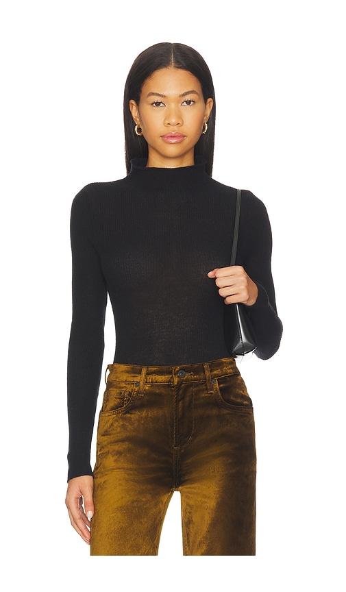 citizens of humanity nara turtleneck sweater in black.