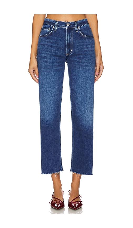citizens of humanity palma straight jeans in denim-medium.