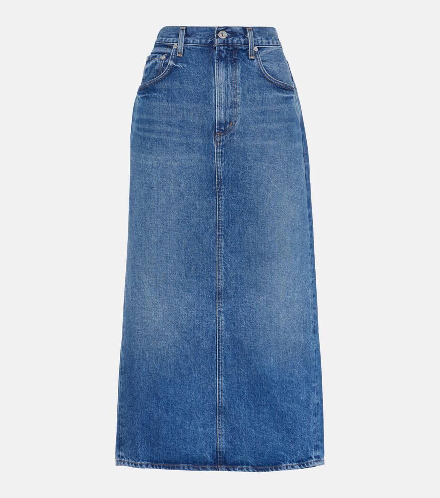 citizens of humanity peri denim maxi skirt