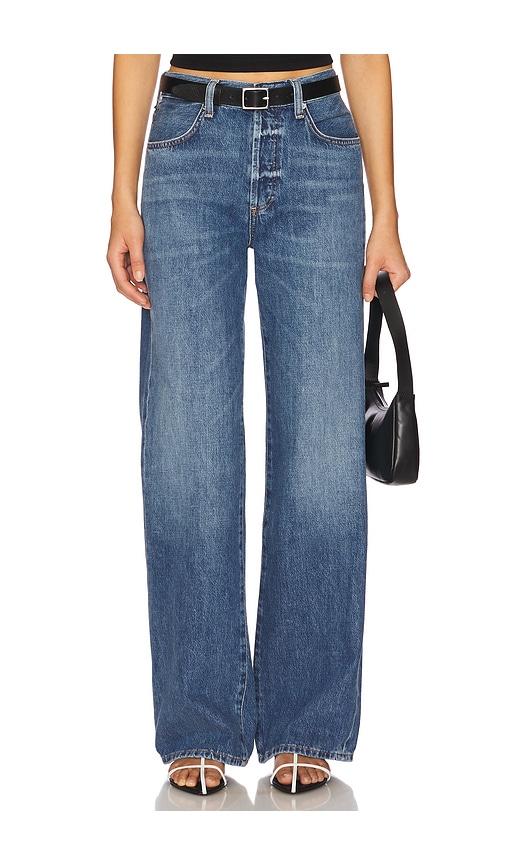 citizens of humanity petite annina straight leg jeans in blue.