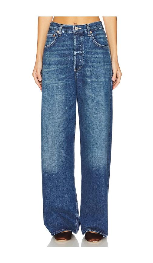 citizens of humanity petite ayla baggy jeans in denim-medium.