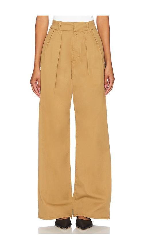 citizens of humanity petra pleated trouser in mustard.