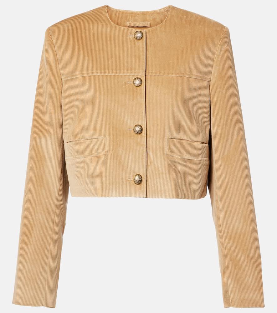 citizens of humanity pia cropped cotton corduroy jacket