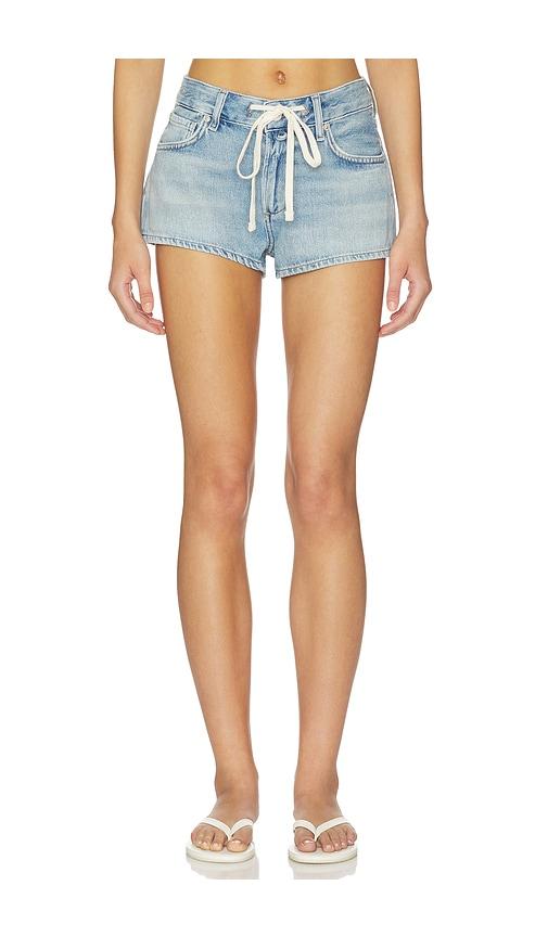 citizens of humanity pool shorts in blue.