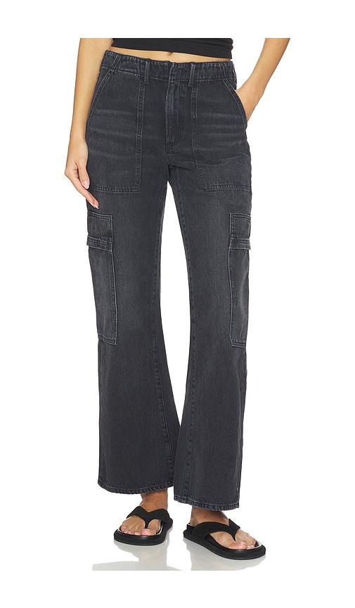 citizens of humanity sienna relaxed utility jeans in black.